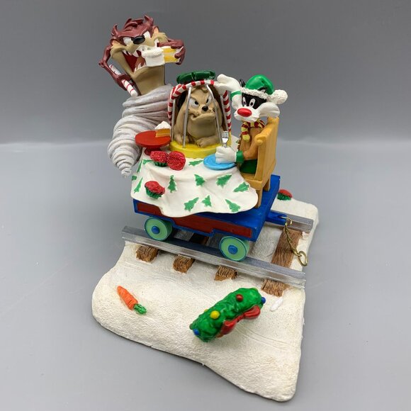 Vintage Danbury Mint Looney Tunes Christmas Express Train in Original Box - Picture 9 of 16